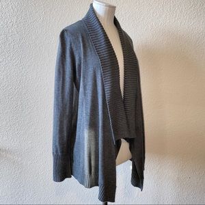 NWOT Joan Vass dark grey cardigan